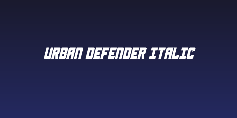 Urban Defender Italic Social Header
