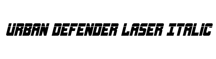 Urban Defender Laser Italic  नि: शुल्क फ़ॉन्ट्स डाउनलोड
