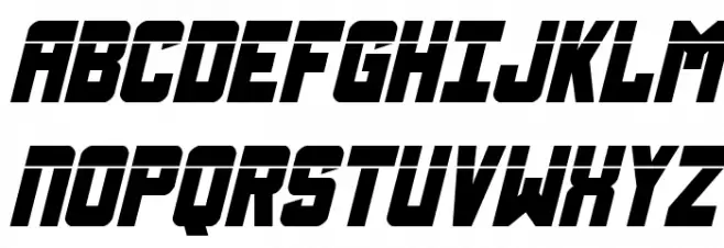 Urban Defender Laser Italic फ़ॉन्ट अपरकेस