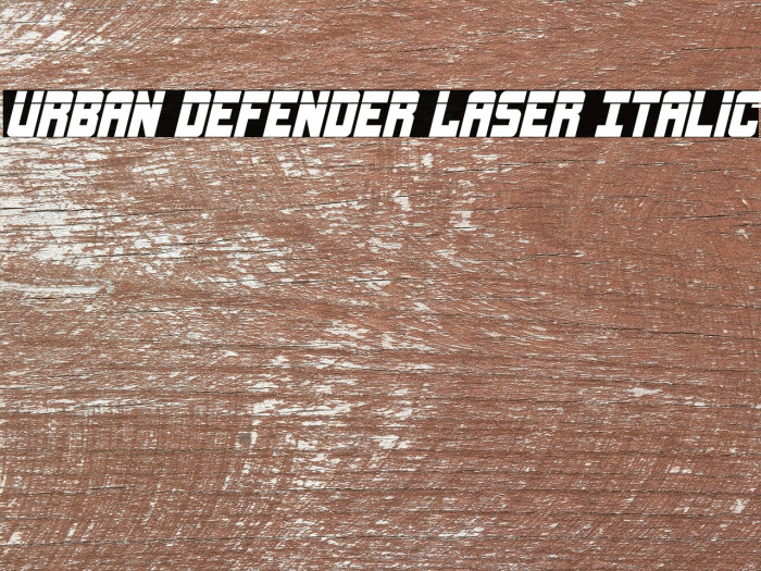 Urban Defender Laser Italic Example 1