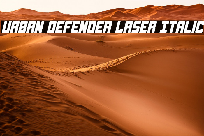 Urban Defender Laser Italic Example 3