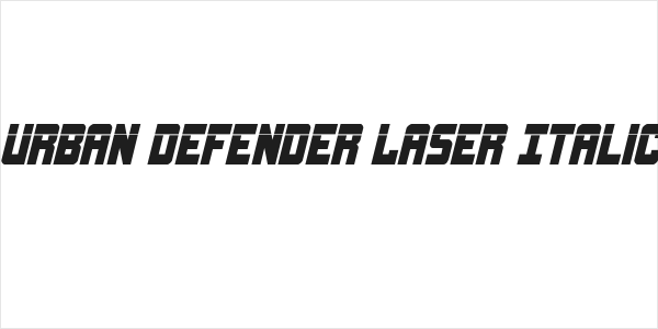 Urban Defender Laser Italic Logo