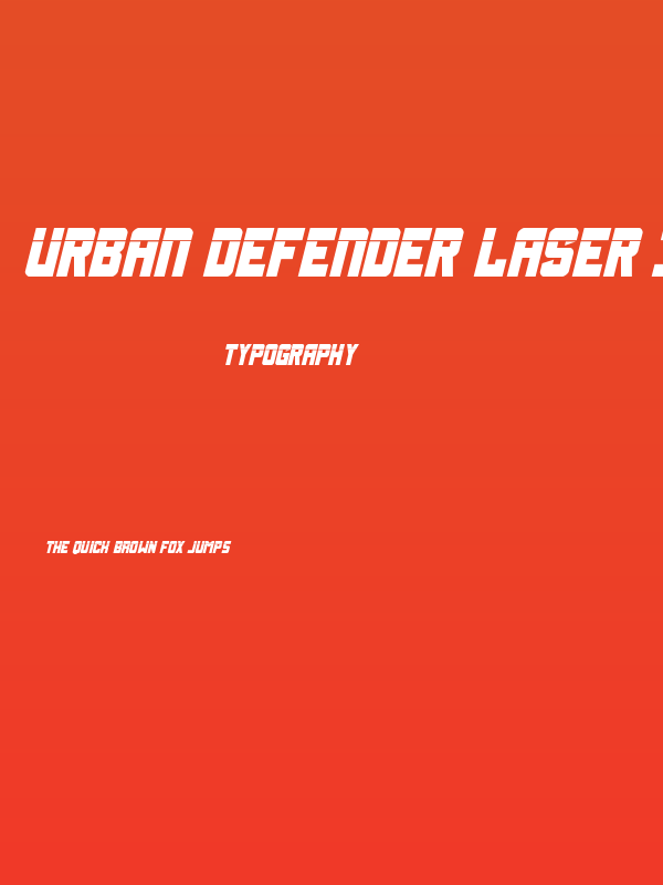 Urban Defender Laser Italic Poster
