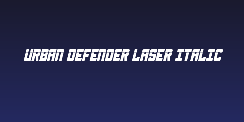 Urban Defender Laser Italic Social Header