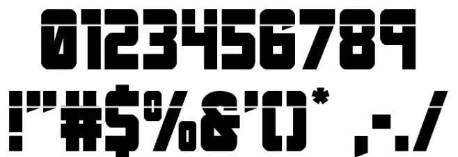 Urban Defender Laser Font OTHER CHARS