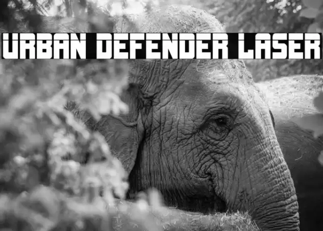Urban Defender Laser Font examples