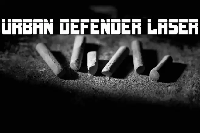 Urban Defender Laser Font examples