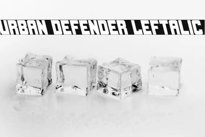 Urban Defender Leftalic Font examples