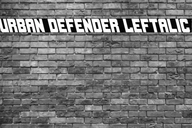 Urban Defender Leftalic Font examples