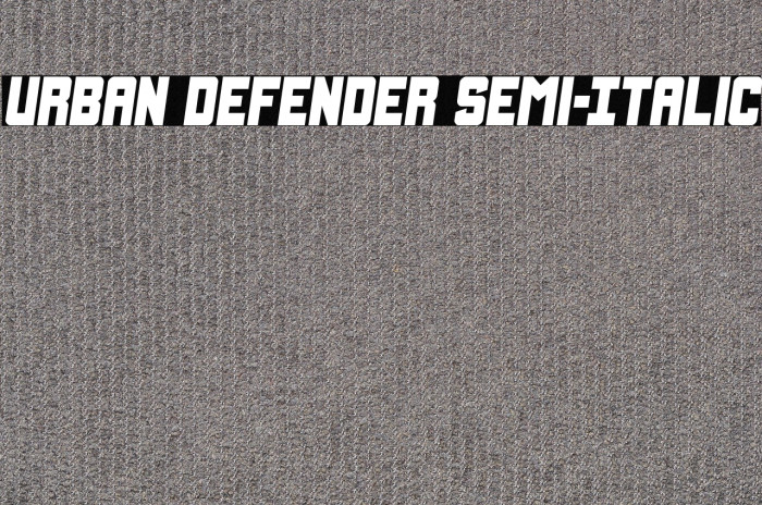 Urban Defender Semi-Italic Example 1