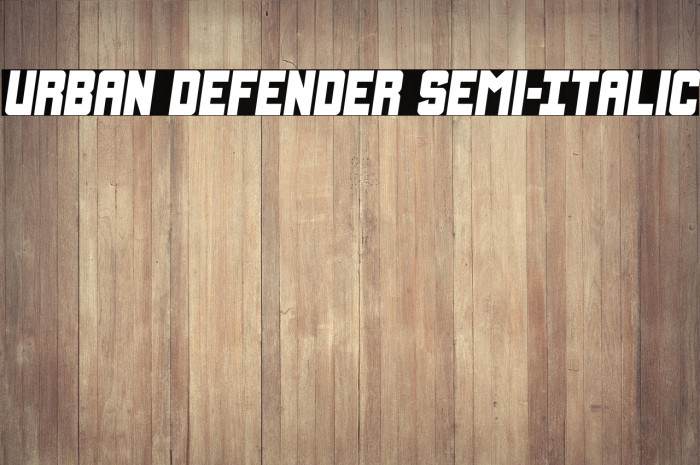 Urban Defender Semi-Italic Example 2
