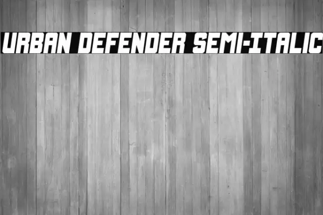 Urban Defender Semi-Italic Font examples