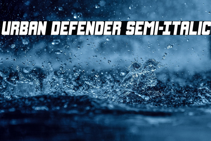 Urban Defender Semi-Italic Example 3