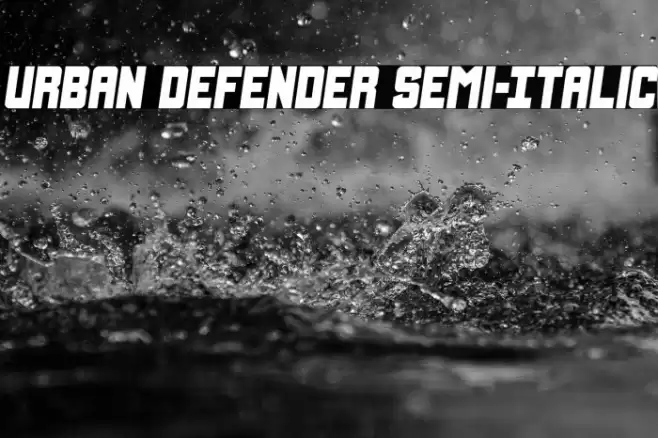 Urban Defender Semi-Italic Font examples