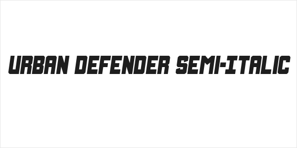 Urban Defender Semi-Italic Logo