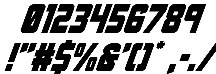 Urban Defender Super-Italic Font OTHER CHARS