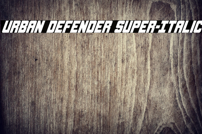 Urban Defender Super-Italic Example 1