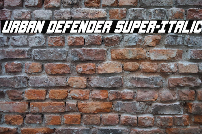 Urban Defender Super-Italic Example 2