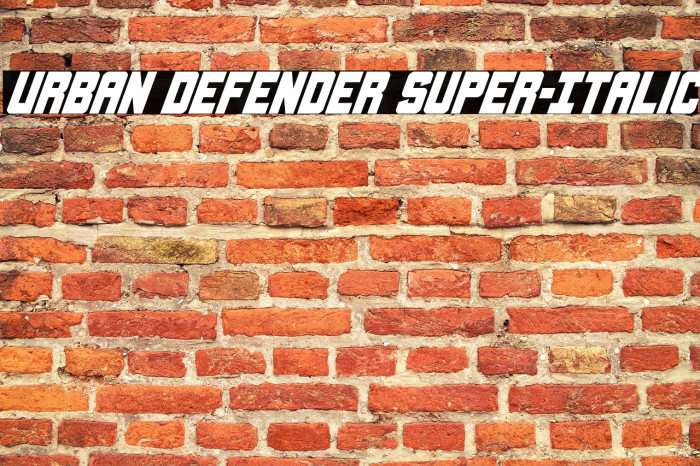 Urban Defender Super-Italic Example 3
