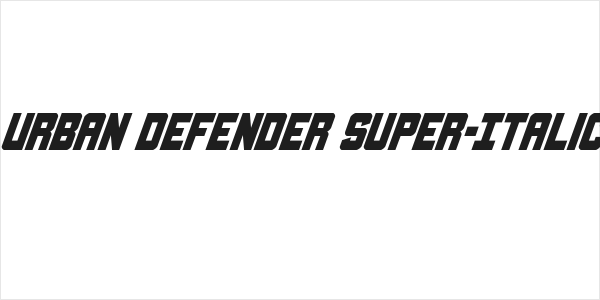 Urban Defender Super-Italic Logo