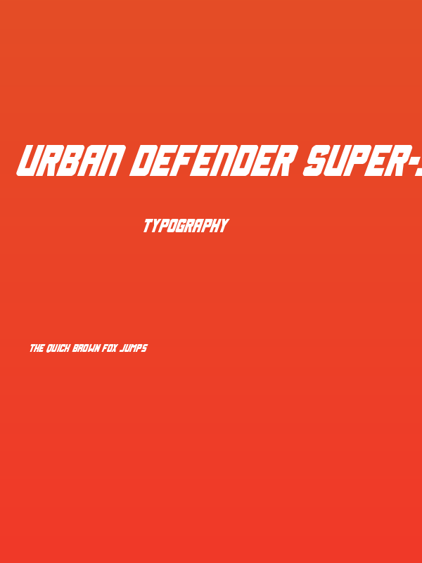 Urban Defender Super-Italic Poster