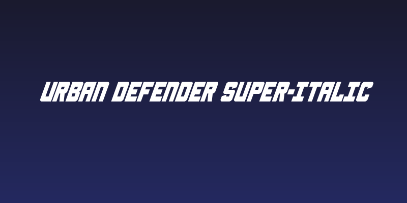 Urban Defender Super-Italic Social Header