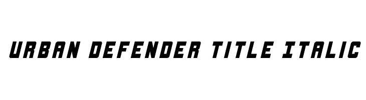 Urban Defender Title Italic  les polices de caractères gratuit tlcharger