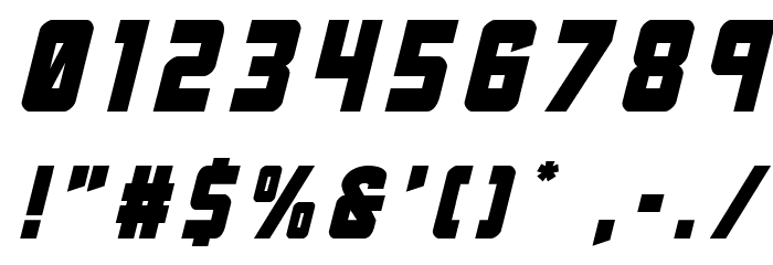 Urban Defender Title Italic Font OTHER CHARS