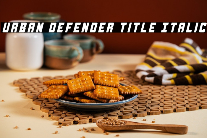 Urban Defender Title Italic Example 1