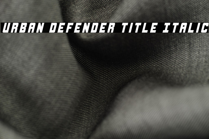 Urban Defender Title Italic Example 2