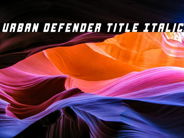 Urban Defender Title Italic Example 3