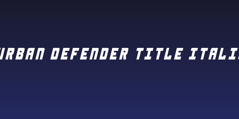 Urban Defender Title Italic Social Header