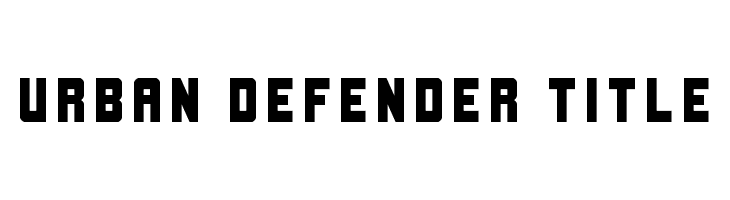 Urban Defender Title  Frei Schriftart Herunterladen