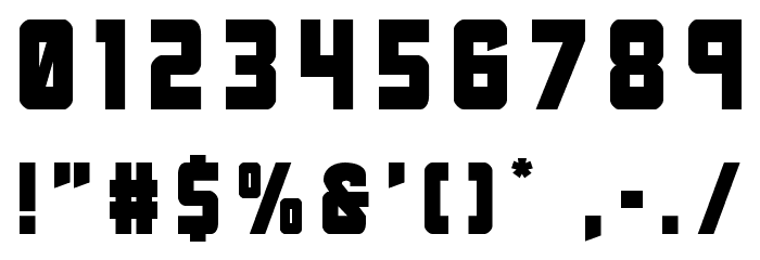 Urban Defender Title Font OTHER CHARS