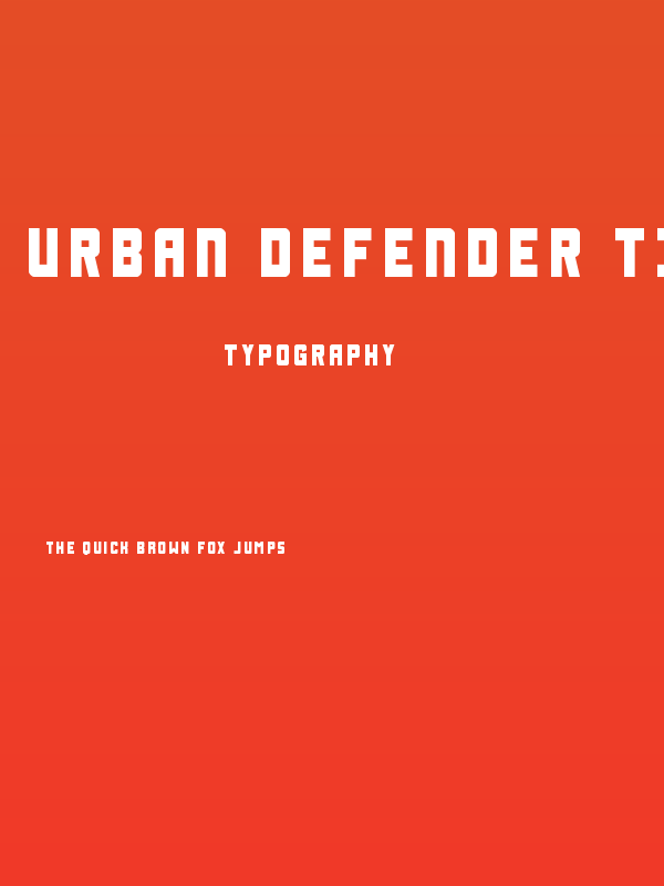Urban Defender Title Poster