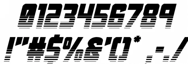 Urban Defender TwoTone Italic Font OTHER CHARS