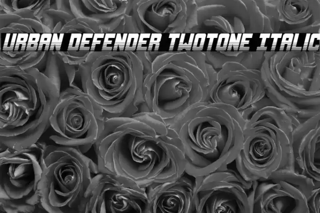 Urban Defender TwoTone Italic Font examples