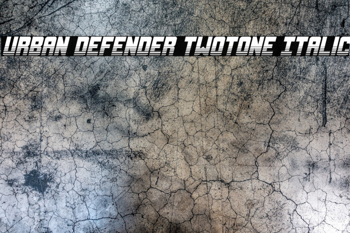 Urban Defender TwoTone Italic Example 2