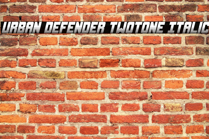 Urban Defender TwoTone Italic Example 3