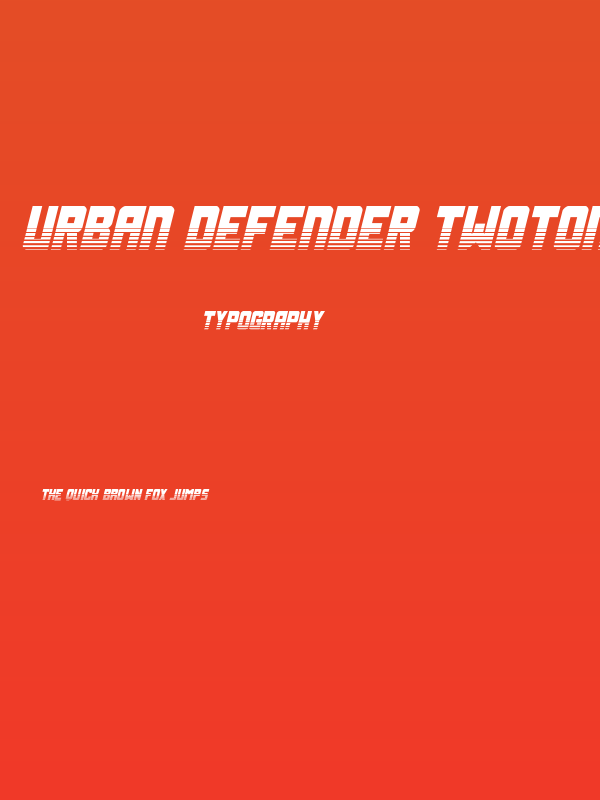 Urban Defender TwoTone Italic Poster