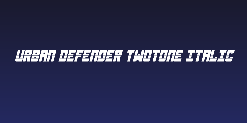 Urban Defender TwoTone Italic Social Header