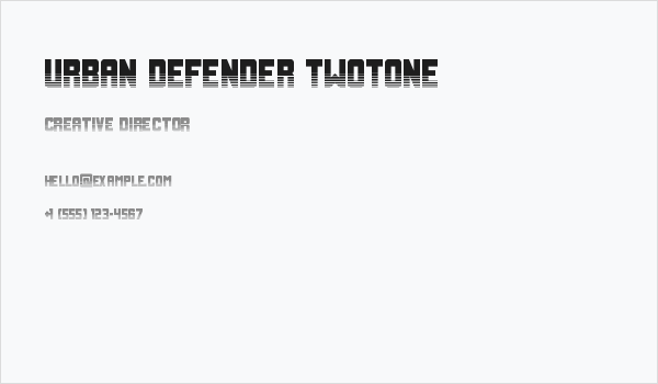 Urban Defender TwoTone Business Card