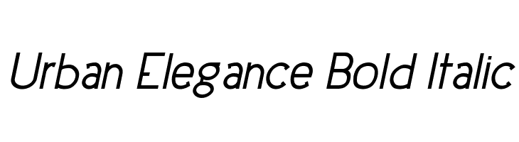 Urban Elegance Bold Italic Font