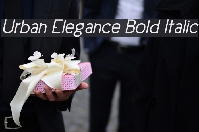 Urban Elegance Bold Italic Font examples