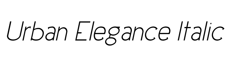 Urban Elegance Italic Font