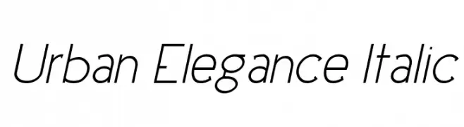 Urban Elegance Italic  Frei Schriftart Herunterladen