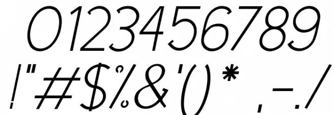 Urban Elegance Italic Font OTHER CHARS