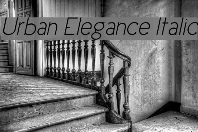 Urban Elegance Italic Font examples