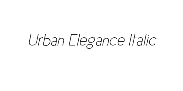 Urban Elegance Italic Logo