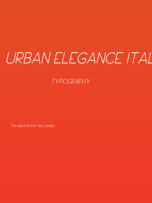 Urban Elegance Italic Poster